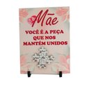 Ver imagem 3 de Porta Retrato Azulejo Presente Dias Das Mães Flores Rosas Exclusivo 1 5 X 20 Cm Coleção Tea & Amor a
