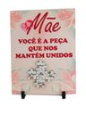 Ver imagem 3 de Porta Retrato Azulejo Presente Dias Das Mães Flores Rosas Exclusivo 1 5 X 20 Cm Coleção Tea & Amor a