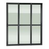 Porta de Correr 3 Folhas Moveis Sequenciais 210 X 180 Elite com Fecho Automático Vidro Liso - 3