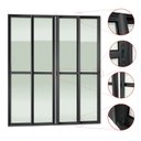 Ver imagem 2 de Porta de Correr 4 Folhas Moveis 210 X 200 Elite com Fecho Automático Vidro Liso