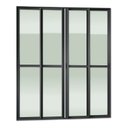 Ver imagem 3 de Porta de Correr 4 Folhas Moveis 210 X 200 Elite com Fecho Automático Vidro Liso