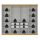 Ver mais imagens de Guarda-roupa 8 Portas 4 Gavetas Paris