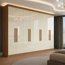 Ver imagem 1 de Guarda-Roupa 8 Portas 4 Gavetas Paris Bege/Cinamomo/Off White