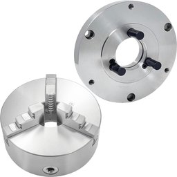 Placa P/ Torno Univ. 200mm + Flange Camlock P/ Torno Romi S20 - 1