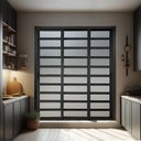 Ver imagem 1 de Porta de Correr com Travessas 3 Folhas Moveis Sequenciais 210 X 180 Elite com Fecho Automático Vidro