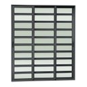 Ver imagem 3 de Porta de Correr com Travessas 3 Folhas Moveis Sequenciais 210 x 180 Elite com Fecho Automático Vidro