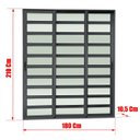 Ver imagem 7 de Porta de Correr com Travessas 3 Folhas Moveis Sequenciais 210 X 180 Elite com Fecho Automático Vidro