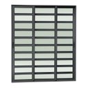 Ver imagem 3 de Porta de Correr com Travessas 3 Folhas Moveis Sequenciais 210 X 180 Elite com Fecho Automático Vidro