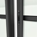 Ver imagem 6 de Porta de Correr com Travessas 4 Folhas Moveis 210 x 240 Elite com Fecho Automático Vidro Liso Preto Brimak