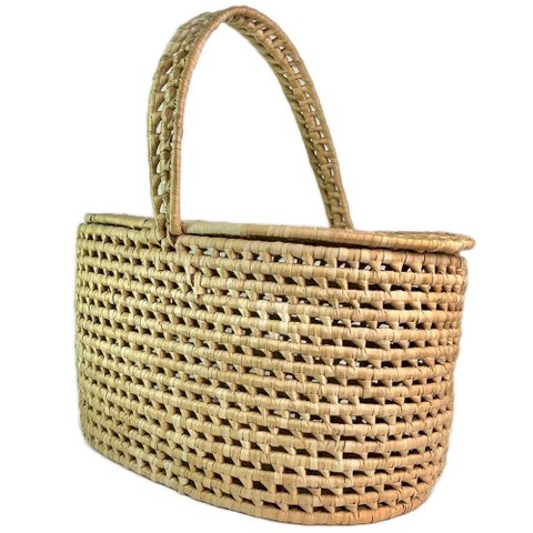 Cesta Piquenique Palha Carnaúba Natural Rústico Decoração