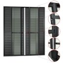 Ver imagem 2 de Porta de Correr Venez. 6 Folhas Moveis 210 x 240 Elite com Fechadura Tetra Vidro Liso Preto Brimak