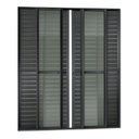 Ver imagem 3 de Porta de Correr Venez. 6 Folhas Moveis 210 x 240 Elite com Fechadura Tetra Vidro Liso Preto Brimak