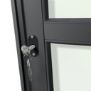 Ver imagem 5 de Porta de Correr Venez. 6 Folhas Moveis 210 x 240 Elite com Fechadura Tetra Vidro Liso Preto Brimak