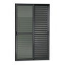 Ver imagem 3 de Porta de Correr Venez. 3 Folhas Moveis 210 X 120 Elite com Fecho Automático Vidro Liso