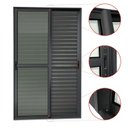 Ver imagem 2 de Porta de Correr Venez. 3 Folhas Moveis 210 x 120 Elite com Fecho Automático Vidro Liso Preto Brimak