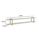 Ver imagem 2 de Prateleira Suspensa Multiuso MDF e Metal 218cm Luna com Dourado Casa Lar Shop