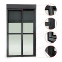 Ver imagem 2 de Porta de Correr em Alumínio com Persiana Manual 2 Folhas Vidro incolor 220x200 Elite Brimak