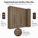 Ver imagem 5 de Guarda-Roupa Modulado Dallas 6 Portas 3 Gavetas com Cabideiros