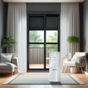 Ver imagem 1 de Porta de Correr com Persiana integrada 2 Folhas Móveis 220 X 200 Elite com Fecho Automático Vidro Liso Brimak