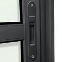 Ver imagem 5 de Porta de Correr com Persiana integrada com Motor e Controle Remoto 2 Folhas Móveis 220 X 120 Elite com Fecho Automático Vidro Liso Brimak