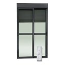 Ver imagem 3 de Porta de Correr em Alumínio com Persiana Motorizada 2 Folhas Vidro Incolor 220x150 Elite Brimak Preto