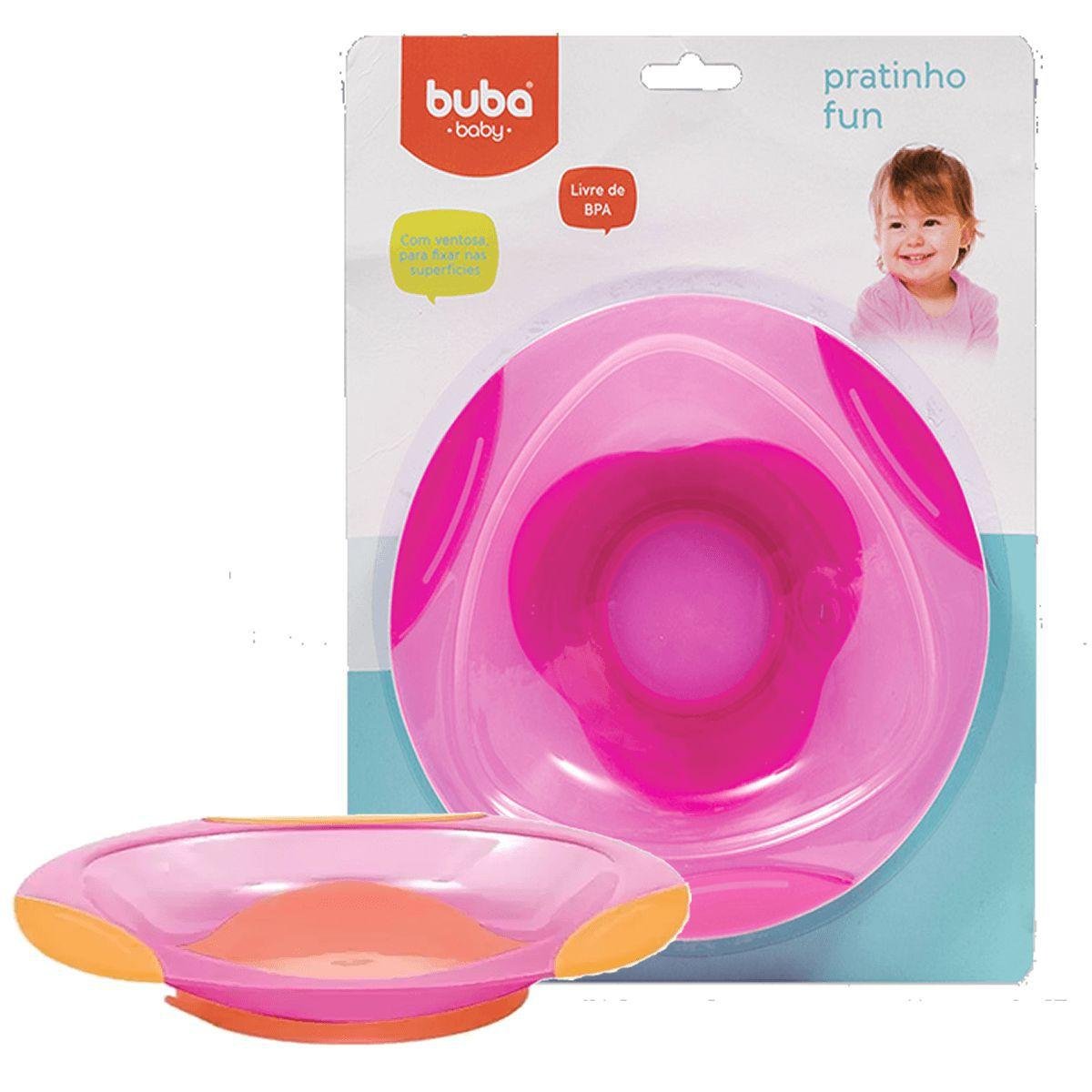 Prato Com Ventosa - Buba Baby 5810 Rosa UN | MadeiraMadeira