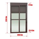 Ver mais imagens de Porta de Correr em Alumínio com Persiana Manual 2 Folhas Vidro incolor 220x200 Elite Brimak
