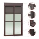 Ver imagem 2 de Porta de Correr em Alumínio com Persiana Manual 2 Folhas Vidro incolor 220x200 Elite Brimak
