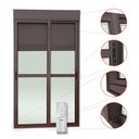 Ver imagem 2 de Porta de Correr com Persiana integrada com Motor e Controle Remoto 2 Folhas Móveis 220 X 120 Elite com Fecho Automático Vidro Liso Brimak