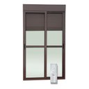 Ver imagem 3 de Porta de Correr com Persiana integrada com Motor e Controle Remoto 2 Folhas Móveis 220 X 180 Elite com Fecho Automático Vidro Liso Brimak