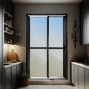 Ver imagem 1 de Porta de Correr 2 Folhas Moveis 210 x 120 Elite com Fechadura Tetra Vidro Reflex Mix Preto Brimak