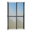 Ver imagem 3 de Porta de Correr 2 Folhas Moveis 210 x 120 Elite com Fechadura Tetra Vidro Reflex Mix Preto Brimak