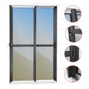 Ver imagem 2 de Porta de Correr 2 Folhas Moveis 210 x 120 Elite com Fechadura Tetra Vidro Reflex Mix Preto Brimak