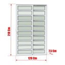 Ver mais imagens de Porta de Correr com Travessas 2 Folhas Moveis 210 x 120 Elite com Fechadura Tetra Vidro Liso Branco Brimak