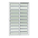 Ver imagem 3 de Porta de Correr com Travessas 2 Folhas Moveis 210 x 120 Elite com Fechadura Tetra Vidro Liso Branco Brimak
