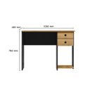 Ver imagem 6 de Mesa Escrivaninha para Escritório Office Mdp Qmovi: Freijó com Preto