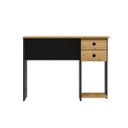 Ver imagem 3 de Mesa Escrivaninha para Escritório Office Mdp Qmovi: Freijó com Preto