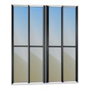 Ver imagem 3 de Porta de Correr 4 Folhas Moveis 210 X 200 Elite com Fechadura Tetra Vidro Reflex