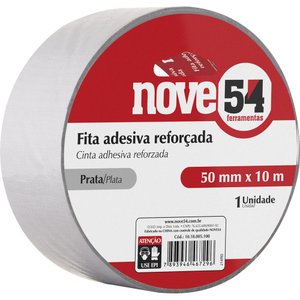 Fita Adesiva Reforçada Silver Tape 50mmx25M Prata - Nove54