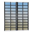 Ver imagem 3 de Porta de Correr com Travessas 4 Folhas Moveis 210 X 200 Elite com Fechadura Tetra Vidro Reflex