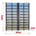 Ver mais imagens de Porta de Correr com Travessas 4 Folhas Moveis 210 X 200 Elite com Fechadura Tetra Vidro Reflex