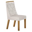 Ver imagem 7 de Mesa de Jantar Aurora 180x90cm Vidro 40mm Cinamomo Off White com Kit 6 Cadeiras Veludo Palha -