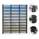 Ver imagem 2 de Porta de Correr com Travessas 3 Folhas Moveis Sequenciais 210 x 120 Elite com Fecho Automático Vidro Preto/Mix Brimak