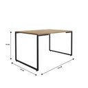 Ver imagem 2 de Mesa De Jantar Industrial 4 Lugares 135x90 Porto Nature