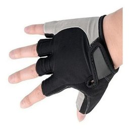 Luva Ciclismo Gel Preto e Cinza Meio Dedo Mtb Speed Bicicleta:GG - 6 Luva Ciclismo Gel Preto e Cinza Meio Dedo Mtb Speed Bicicleta:GG - 6