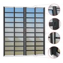 Ver imagem 2 de Porta de Correr com Travessas 4 Folhas Moveis 210 x 240 Elite com Fecho Automático Vidro Reflex Preto/Mix Brimak