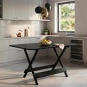 Ver imagem 2 de Mesa 120x70 Dobrável Madeira Maciça 6 Lugares Bar