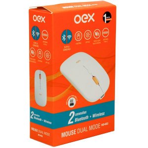 Mouse sem Fio Dual Mode Branco Ms603 Oex