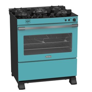 Fogao 5 Bocas Venax Gaudi Vetro Vitreo Verde Gas GLP 220 V