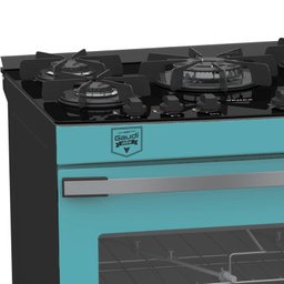 Fogao 5 Bocas Venax Gaudi Vetro Vitreo Verde Gas GLP 220 V - 6